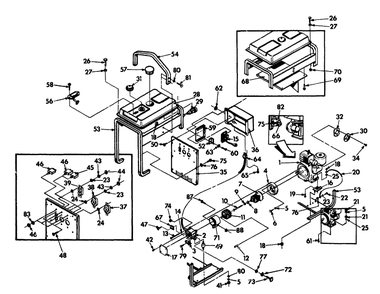 Replacement Parts Illustration - 8 H.P. Electric Start B&s Engine Diagram and Parts List for 9438-0-4W112A  Briggs and Stratton Generator